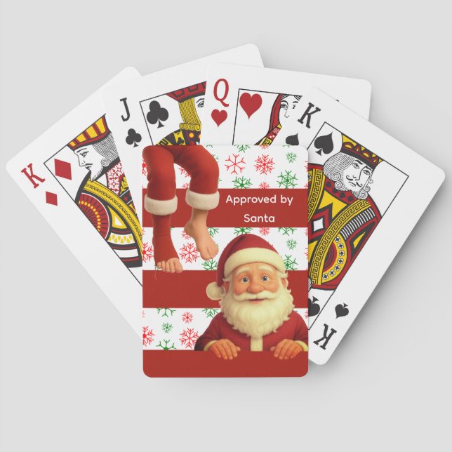 Santa Face Deck | North Pole Spirits Christmas  Spielkarten (Rückseite)