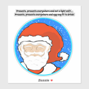 Santa Face Dutchman Zitat Aufkleber