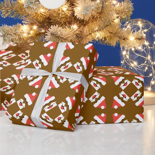 Santa Face Geschenkpapier (Feiertage)