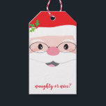 SANTA FACE Hipster Festliche Weihnachten Modernes  Geschenkanhänger<br><div class="desc">von kat massard >>> kat@simplysweetPAPERIE.com <<<< Stilvolle und festliche, kleine Weihnachtsmarken zum Verpacken Ihrer Geschenke im Stil - mit praktisch zu: und von: Abschnitt auf der Rückseite. Teilen Sie die Freude! - - - - - - - - - - - - - - - - - - - -...</div>