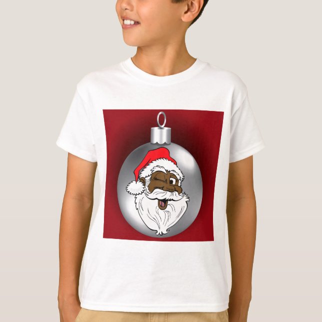Santa Face Ornament 2 T-Shirt (Vorderseite)