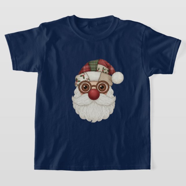 Santa Face T - Shirt | Entwurf von Patchwork-Fabri (Ablage )
