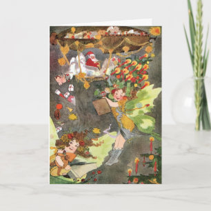 SANTA & FAIRIES Air Ship Blimp Weihnachten