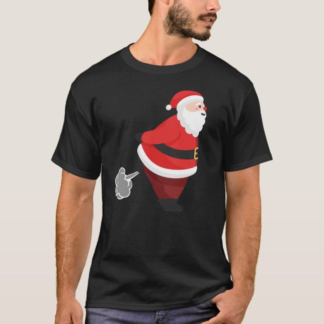 Santa Farting Essential T - Shirt (Vorderseite)
