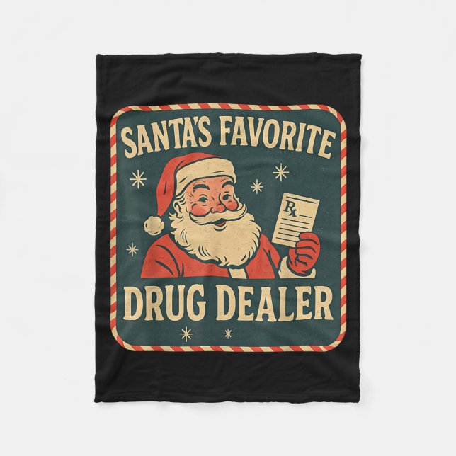Santa Favorite Drug Er Christmas Pharmacist Health Fleecedecke (Vorderseite)