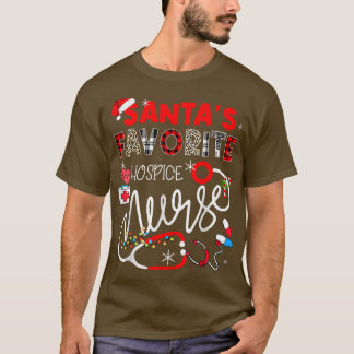 Santa Favorite Hospice Nurse Weihnachtsnachtsnahru T-Shirt