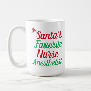 Santa Favorites Nurse Anästhesist Frohe Weihnachte Kaffeetasse