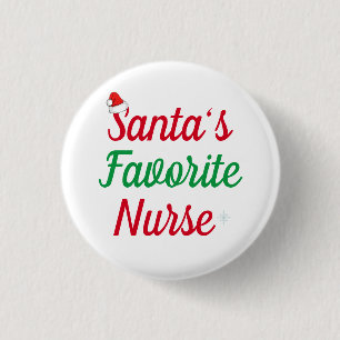 Santa Favorites Nurse Christmas Nurse Student Gesc Button