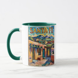 Santa Fe Adobe Homes Van Gogh Starry Night Style Tasse