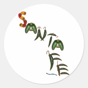 Santa Fe Chili Paprikaschoten Runder Aufkleber