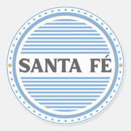 Santa Fe City Pride Emblem – Argentine Identity Runder Aufkleber