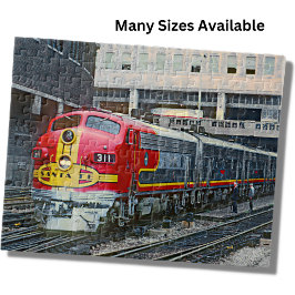 Santa Fe Diesel Lokomotive Motor Bahn Puzzle