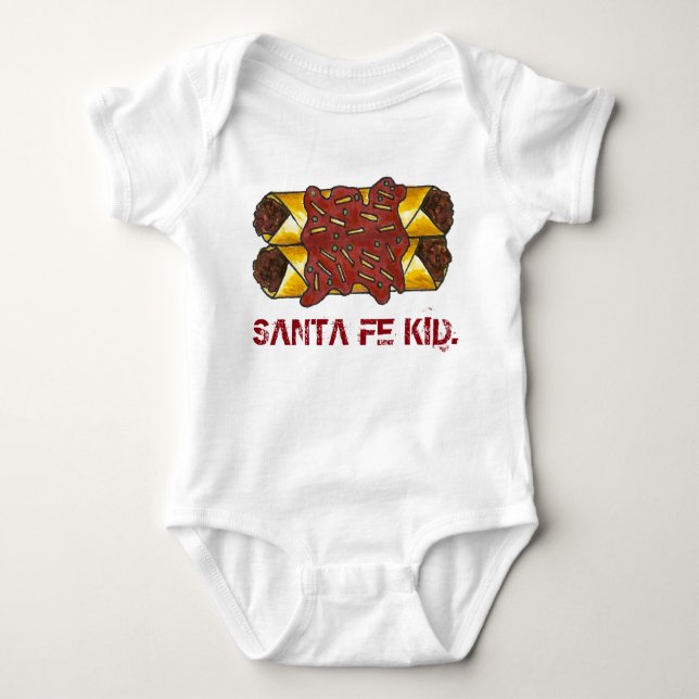 Santa Fe Kid New Mexico NM Enchiladas Feinschmecke Baby Strampler (Vorderseite)