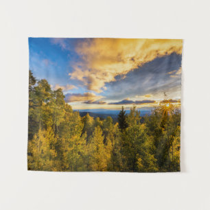 Santa Fe National Forest bei Sonnenuntergang im He Wandteppich