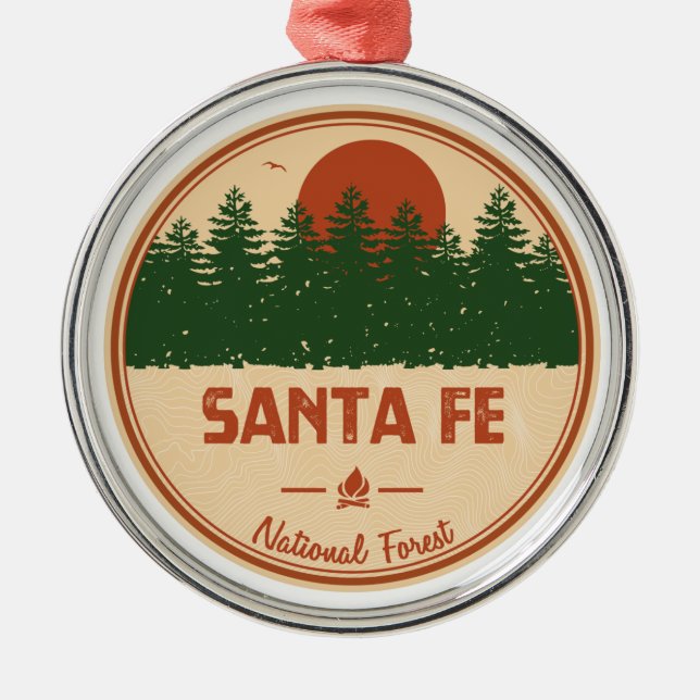 Santa Fe National Forest Ornament Aus Metall (Vorne)