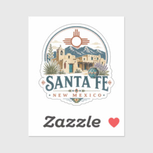 Santa Fe New Mexico Adobe-Architektur Südwesten Aufkleber