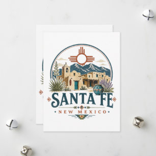 Santa Fe New Mexico Adobe-Architektur Südwesten Feiertagskarte