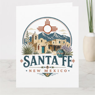 Santa Fe New Mexico Adobe-Architektur Südwesten Karte