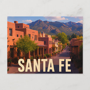 Santa Fe New Mexico Adobe Mountain Reise Geschenk Postkarte
