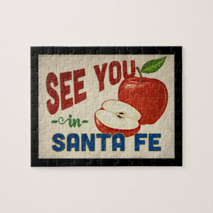 Santa Fe New Mexico Apfel - Vintage Reise Puzzle