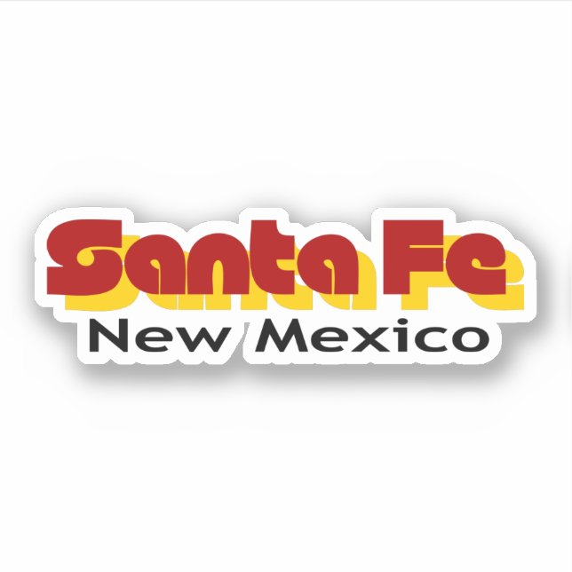 Santa Fe New Mexico Aufkleber (Vorderseite)