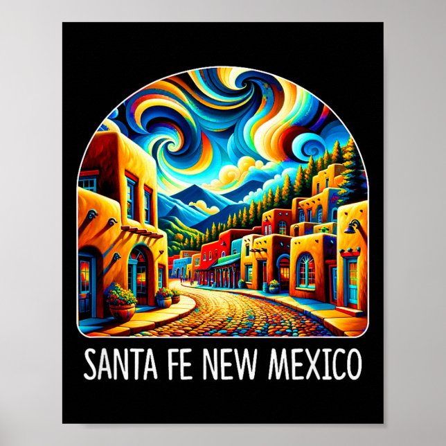 Santa Fe New Mexico - Expressionism Art -  Poster (Vorne)