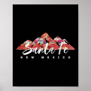 Santa Fe New Mexico Familienreise Wandern Camping Poster