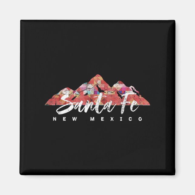 Santa Fe New Mexico Family Travel Hiking Camping S Magnet (Vorne)