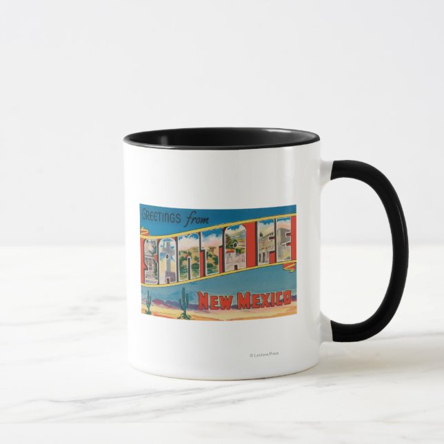Santa Fe, New Mexico - Großbuchstaben Szenen 2 Tasse (Rechts)