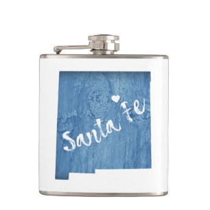 Santa Fe New Mexico Holzkörner Flachmann