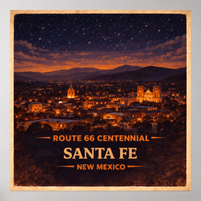 Santa Fe New Mexico Jahrhundertfeier Poster (Vorne)