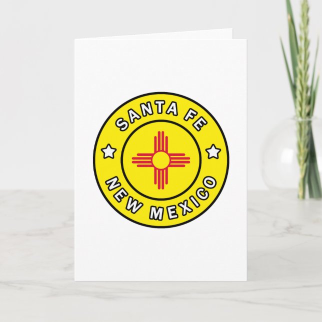 Santa Fe New Mexico Karte (Vorderseite)