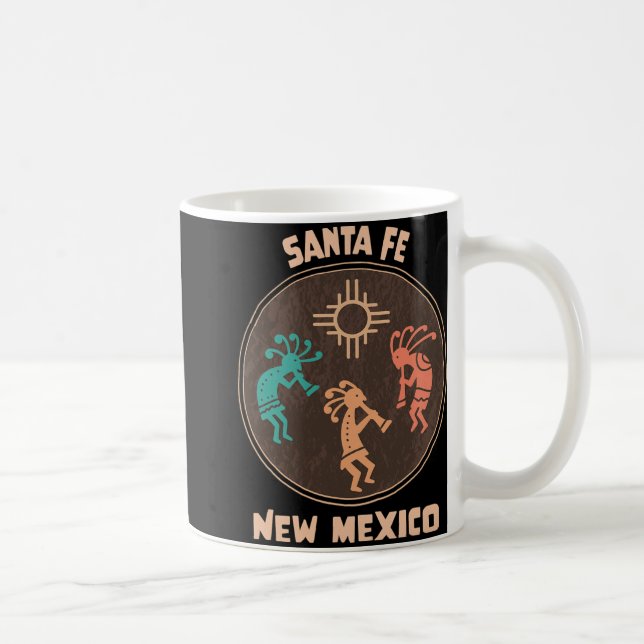 Santa Fe New Mexico Kokopelli Vacation Souvenir  Kaffeetasse (Rechts)