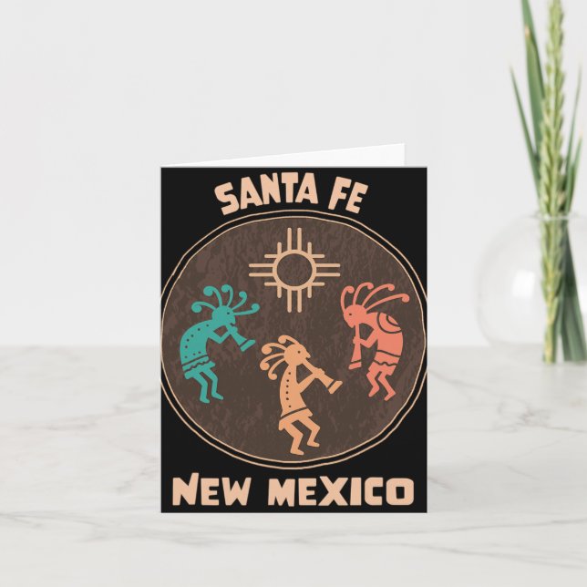 Santa Fe New Mexico Kokopelli Vacation Souvenir  Karte (Vorderseite)