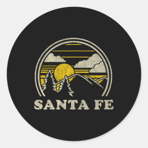 Santa Fe New Mexico Nm T-Shirt Vintage Wandern Ber Runder Aufkleber