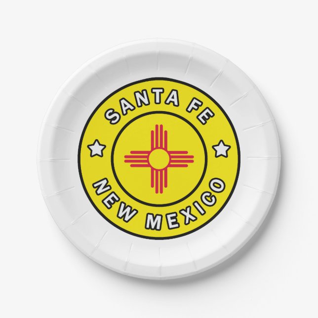 Santa Fe New Mexico Pappteller (Vorderseite)