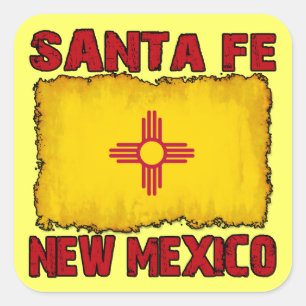 Santa Fe, New Mexico Quadratischer Aufkleber