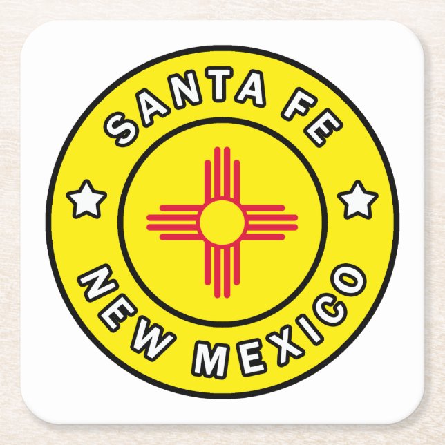 Santa Fe New Mexico Rechteckiger Pappuntersetzer (Vorderseite)