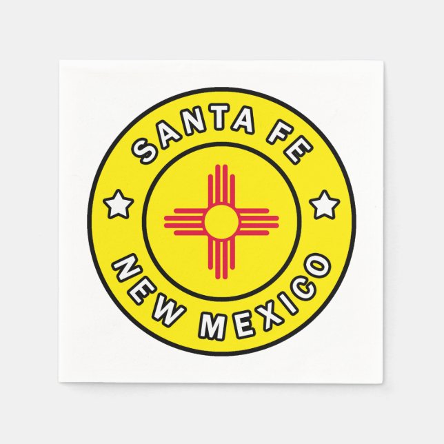 Santa Fe New Mexico Serviette (Vorderseite)