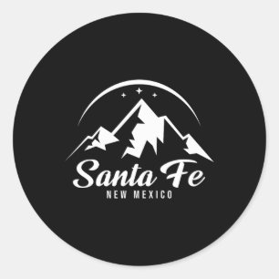 Santa Fe New Mexico Ski Resort Skifahren Snowboard Runder Aufkleber