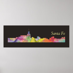 SANTA FE, NEW MEXICO SKYLINE BB - POSTER