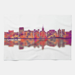 Santa Fe New Mexico Skyline Geschirrtuch