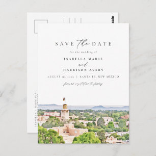 SANTA FE New Mexico Skyline Save the Date Postkarte