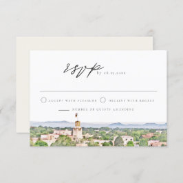 SANTA FE New Mexico Skyline Wedding RSVP Card Einladung