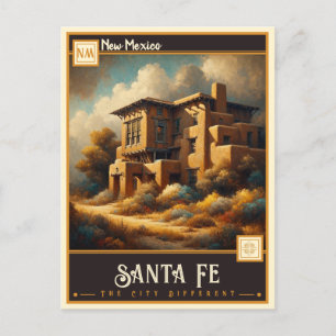 Santa Fe, New Mexico Vintage Postkarte