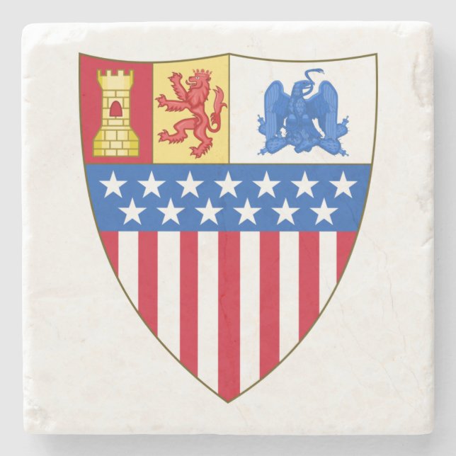 Santa Fe, New Mexico (Wappen) Steinuntersetzer (Vorderseite)