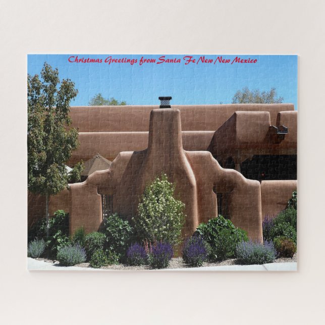 Santa Fe New Mexico.Weihnachtsgrüße Puzzle (Horizontal)