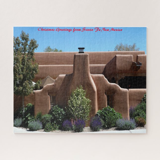 Santa Fe New Mexico.Weihnachtsgrüße Puzzle (Horizontal)