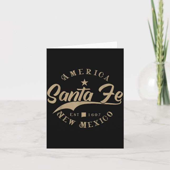 Santa Fe Nm _ New Mexico  Karte (Vorderseite)