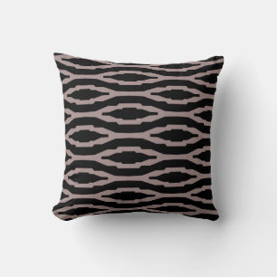 Santa Fe Rosa und Schwarzes geometrisches modernes Kissen